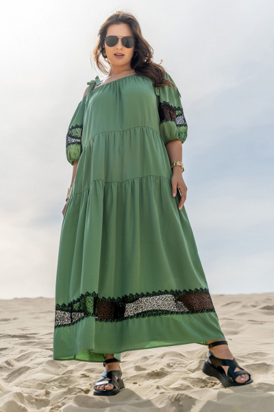 Платье Andina 830 олива - фото 1