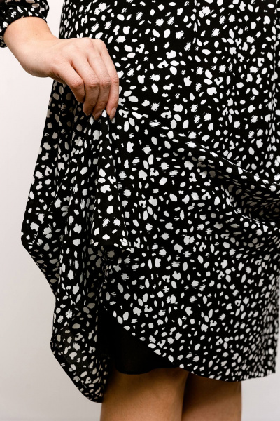 Платье Romgil РТ0011-ПЭ2 черный,молочный - фото 3
