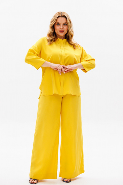 Блуза, брюки Michel chic 1373 желтый - фото 2