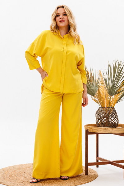 Блуза, брюки Michel chic 1373 желтый - фото 1