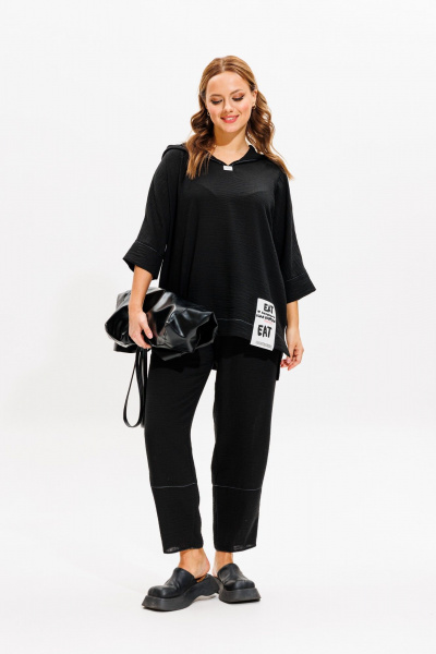 Блуза, брюки Anastasia 1118.1 черный - фото 3