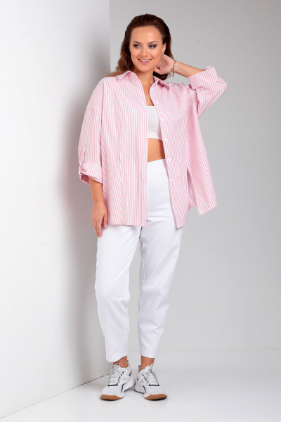 Рубашка Liona Style 897 розовый - фото 3