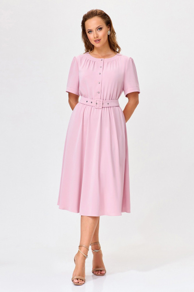 Платье, пояс Bazalini 4953 розовый - фото 3