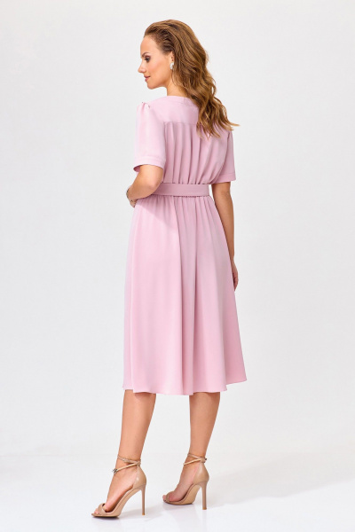 Платье, пояс Bazalini 4953 розовый - фото 2