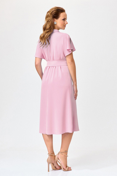 Платье, пояс Bazalini 4954 розовый - фото 2