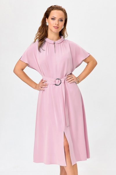 Платье, пояс Bazalini 4954 розовый - фото 1
