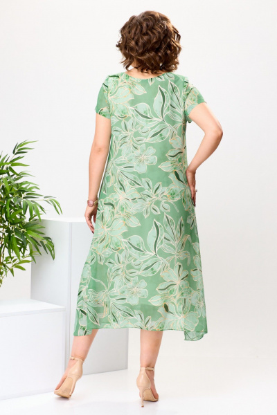 Платье Romanovich Style 1-1332 зеленый_цветы - фото 11