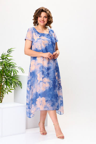 Платье Romanovich Style 1-1332 ярко-голубой - фото 1