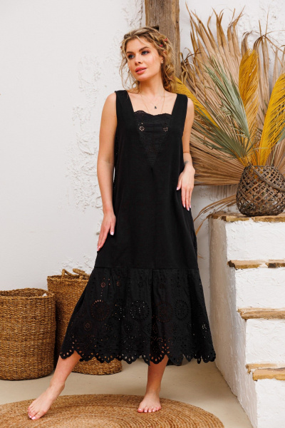 Платье АМУЛЕТ 9729 чёрный - фото 1