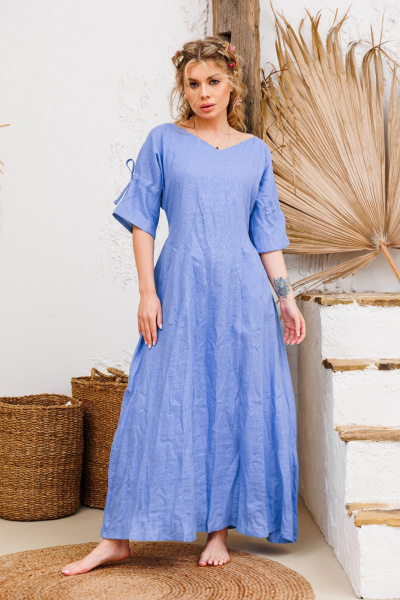 Платье АМУЛЕТ 9731 голубой - фото 1