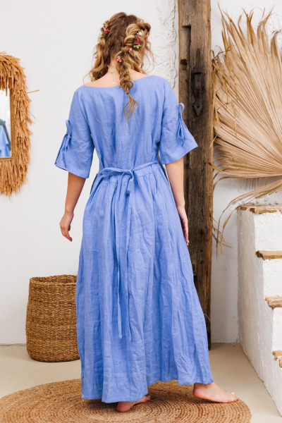 Платье АМУЛЕТ 9731 голубой - фото 6