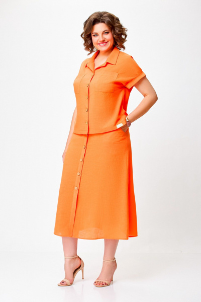 Блуза, юбка Swallow 750 оранжевый - фото 8