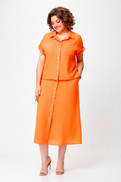 Блуза, юбка Swallow 750 оранжевый - фото 5
