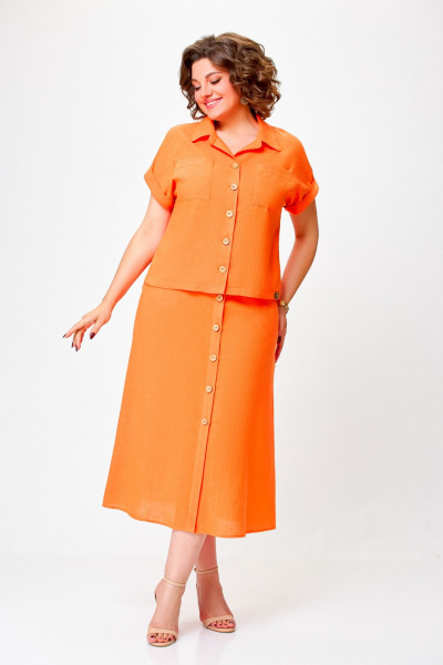Блуза, юбка Swallow 750 оранжевый - фото 2
