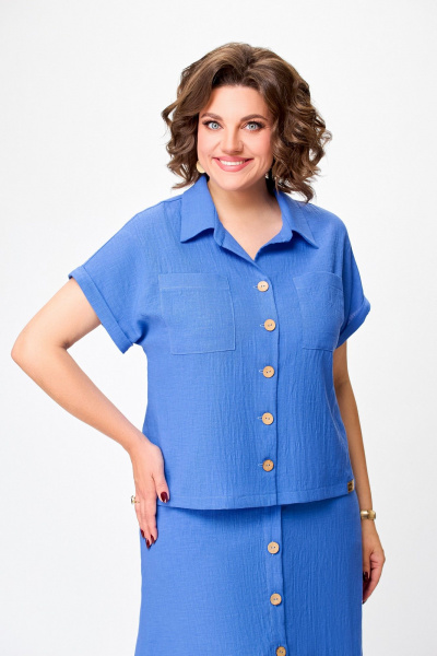 Блуза, юбка Swallow 750.1 ярко-голубой - фото 12