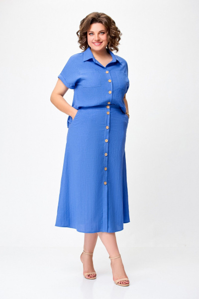 Блуза, юбка Swallow 750.1 ярко-голубой - фото 8