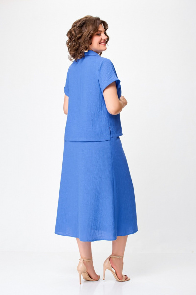Блуза, юбка Swallow 750.1 ярко-голубой - фото 7