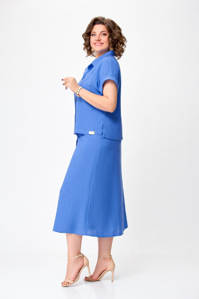 Блуза, юбка Swallow 750.1 ярко-голубой - фото 5