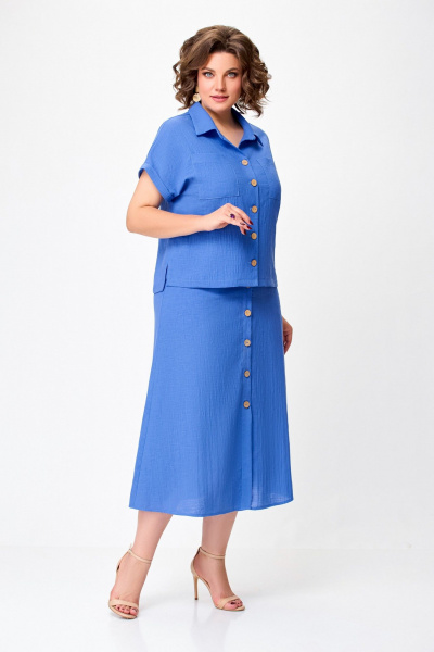 Блуза, юбка Swallow 750.1 ярко-голубой - фото 2