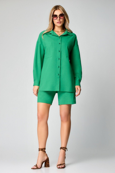 Рубашка, шорты Svetlana-Style 2021 травяной_зеленый - фото 1
