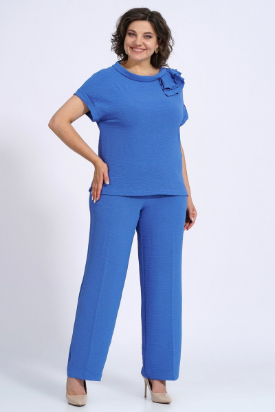 Блуза, брюки Пинск-Стиль 151 голубой - фото 7