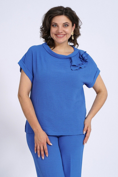 Блуза, брюки Пинск-Стиль 151 голубой - фото 4
