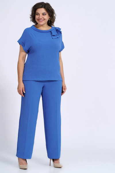 Блуза, брюки Пинск-Стиль 151 голубой - фото 3