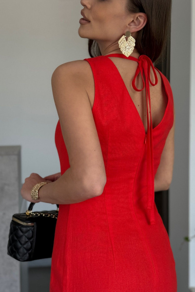 Платье Dilana VIP 2035 красный - фото 3