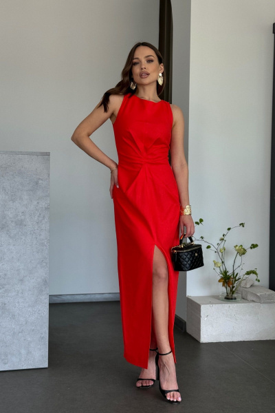Платье Dilana VIP 2035 красный - фото 1