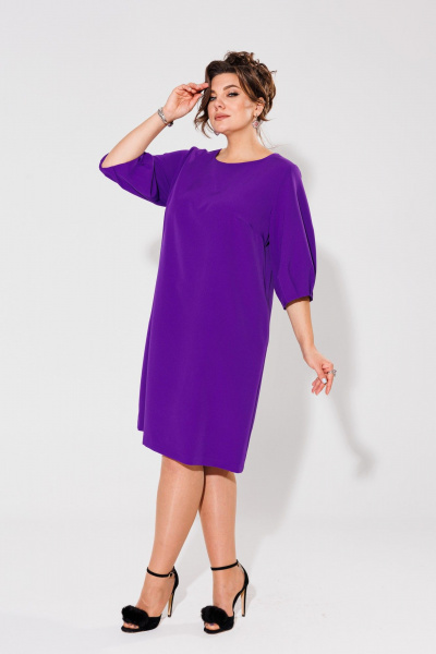 Платье Anelli 1434.1 фиолет - фото 5
