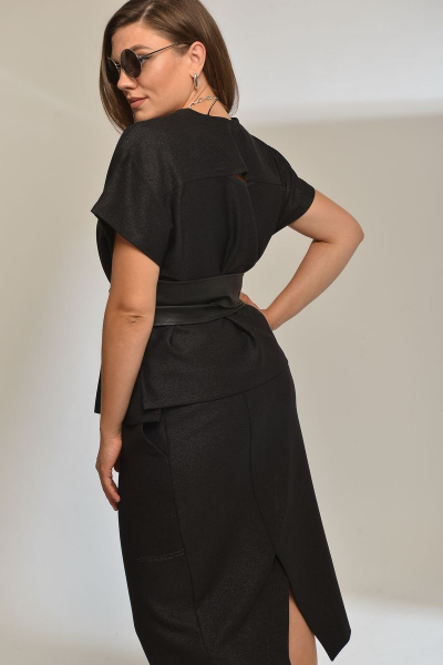 Блуза, юбка GRATTO 2002 черный - фото 4