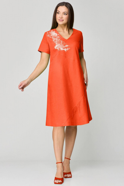 Платье Мишель стиль 1196 оранжевый - фото 7