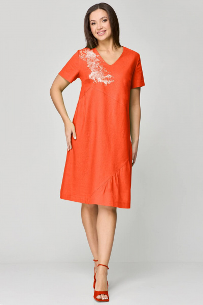 Платье Мишель стиль 1196 оранжевый - фото 5