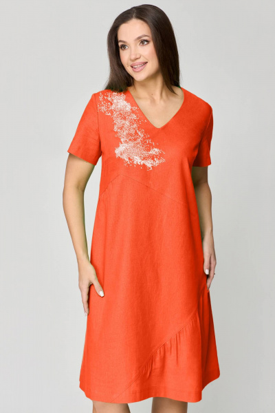 Платье Мишель стиль 1196 оранжевый - фото 3