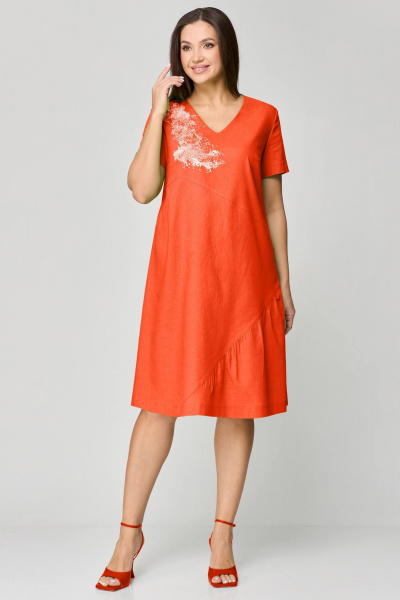 Платье Мишель стиль 1196 оранжевый - фото 2
