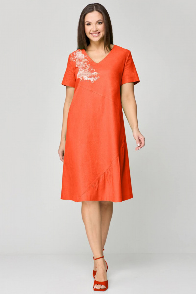 Платье Мишель стиль 1196 оранжевый - фото 1