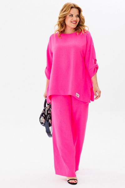 Блуза, брюки Anastasia 1102 розовый_барби - фото 2