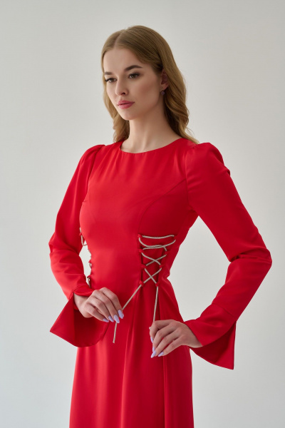 Платье Мастер Мод 838ас красный - фото 2