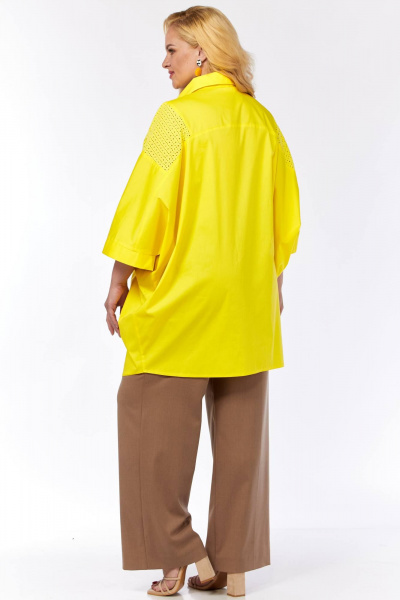 Рубашка Viola Style 1193 желтый - фото 2