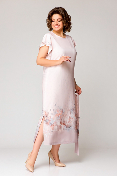 Платье Swallow 751 пудрово-розовый - фото 10