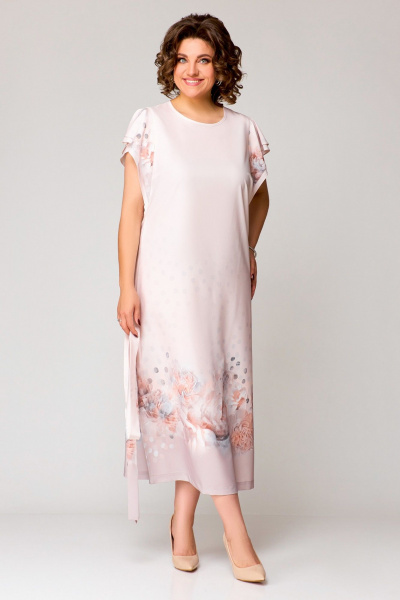 Платье Swallow 751 пудрово-розовый - фото 8
