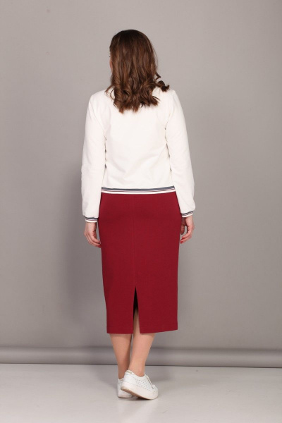 Блуза, юбка Bonna Image 442 белый-красный - фото 2