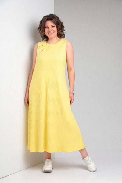Блуза, платье INVITE 6058 желтый+белый - фото 10