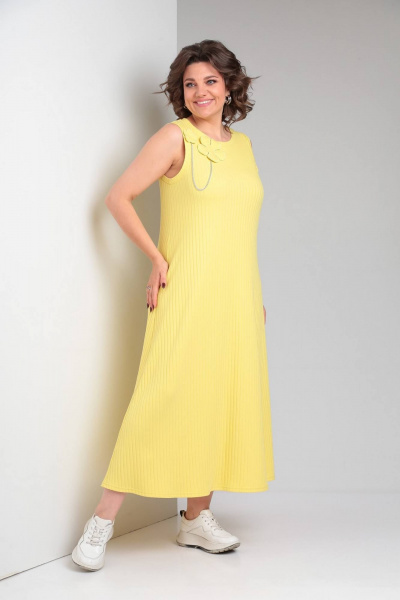 Блуза, платье INVITE 6058 желтый+белый - фото 6