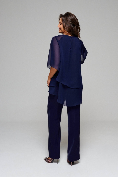 Блуза, брюки Beautiful&Free 6131 темно-синий - фото 7