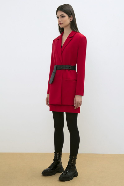 Жакет, пояс, юбка LaVeLa L40021 красный - фото 2