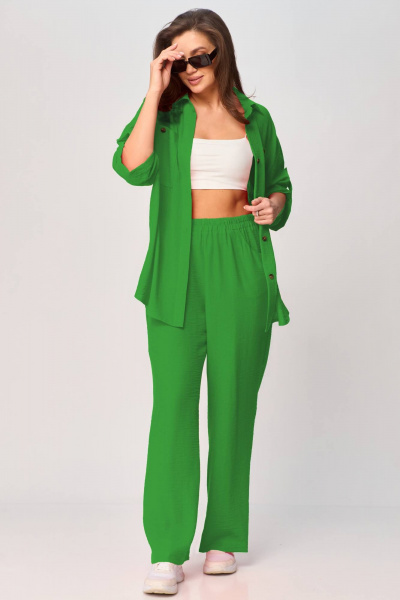 Блуза, брюки Karina deLux M-1230 зеленый - фото 2