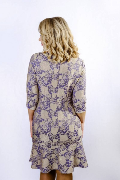 Платье Nadex 153015И_164 фиолетово-бежевый - фото 2