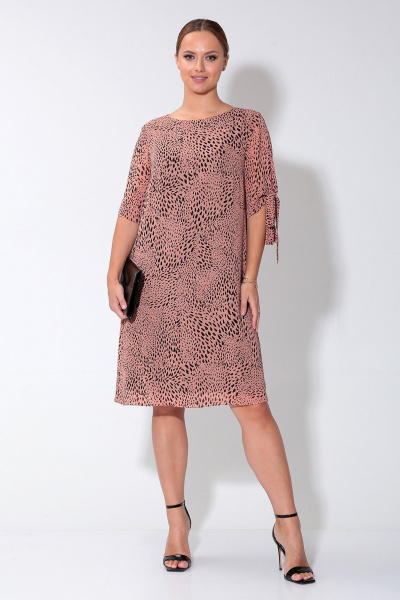 Платье Liona Style 903 розовый - фото 4
