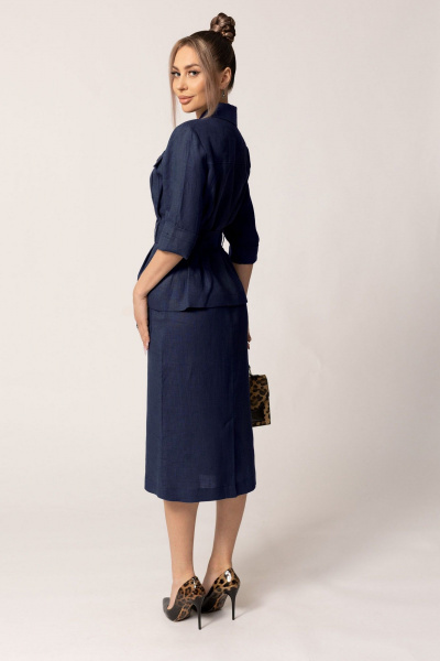 Жакет, юбка Golden Valley 6459-1 темно-синий - фото 2